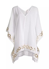 Milly Mirror-Embroidered Short Caftan