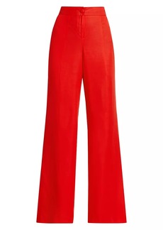 Milly Nash Twill Wide-Leg Pants