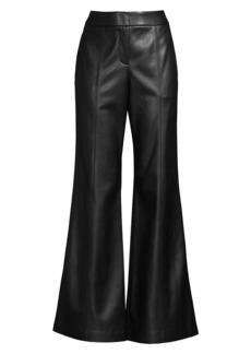 Milly Nash Vegan Leather Flared Pants
