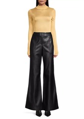 Milly Nash Vegan Leather Flared Pants