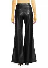 Milly Nash Vegan Leather Flared Pants