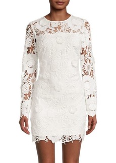 Milly Nessa 3D Floral Lace Shift Dress