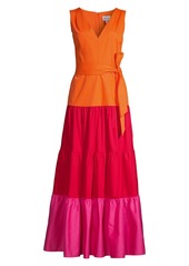 Milly Nicola Colorblock Cotton Poplin Dress