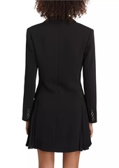 Milly Noora Pleated Double-Breasted Blazer Minidress