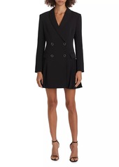 Milly Noora Pleated Double-Breasted Blazer Minidress