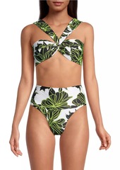 Milly Olivia Sea Of Petals Bikini Top