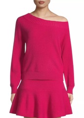 Milly One-Shoulder Wool Sweater