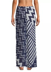Milly Patchwork Chevron Cover-Up Pants