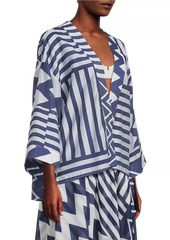 Milly Patchwork Chevron Cover-Up Top