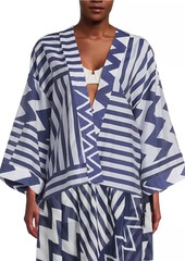 Milly Patchwork Chevron Cover-Up Top