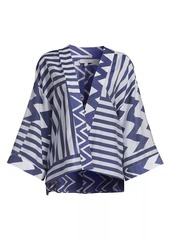 Milly Patchwork Chevron Cover-Up Top