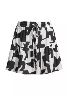 Milly Printed Ana Tiered Shorts