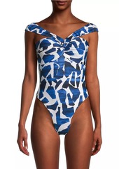 Milly Resort Betsy Ocean Puzzle One-Piece Swimsuit