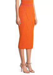 Milly Ribbed-Knit Midi-Skirt