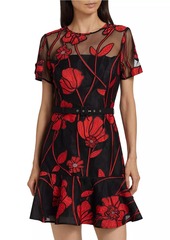 Milly Rosie Grand Fleur Embroidered Dress