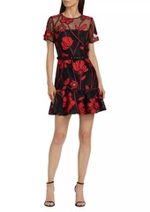 Milly Rosie Grand Fleur Embroidered Dress