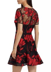 Milly Rosie Grand Fleur Embroidered Dress