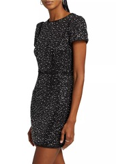 Milly Rowen Beaded Tweed Minidress