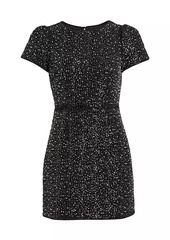 Milly Rowen Beaded Tweed Minidress