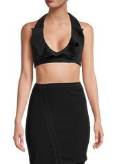 Milly Ruffled Halter Top