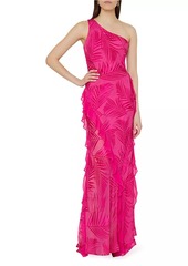 Milly Ryanna Asymmetric Chiffon Gown