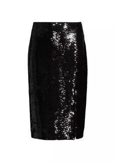 Milly Santanna Sequined Midi-Skirt
