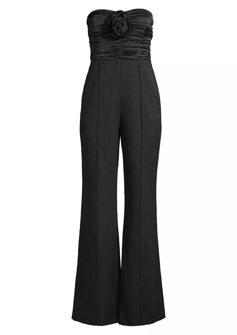 Milly Saoirse Ruched Cady Flared Jumpsuit