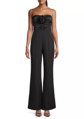 Milly Saoirse Ruched Cady Flared Jumpsuit