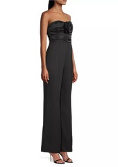 Milly Saoirse Ruched Cady Flared Jumpsuit