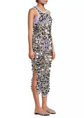 Milly Sequined Cotton-Blend Crocheted Midi-Dress