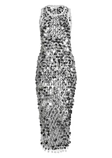 Milly Sequined Cotton-Blend Crocheted Midi-Dress