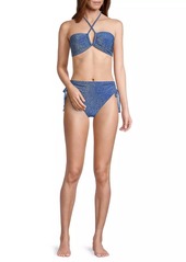 Milly Shimmer Halter Bikini Top