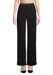 Milly Soren Low-Rise Hammered Satin Pants