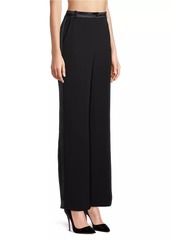Milly Soren Low-Rise Hammered Satin Pants
