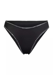 Milly Studded Mid-Rise Bikini Bottom