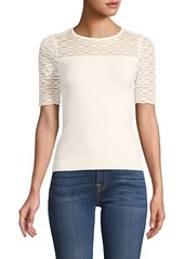 Milly ​Textured Short-Sleeve Top