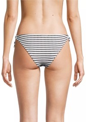 Milly Textured Striped Bikini Bottoms