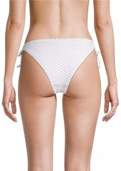 Milly Textured Waves String Bikini Bottoms