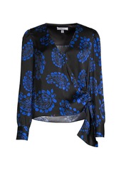 Milly Tossed Paisley Wrap Top