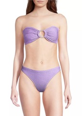 Milly Venus Textured Bandeau Bikini Top