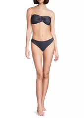 Milly Verone Textured Waves Bandeau Bikini Top
