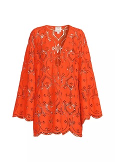 Milly Viara Lace Cover-Up Minidress