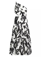 Milly Vintage-Inspired Vine Cotton Poplin Dress