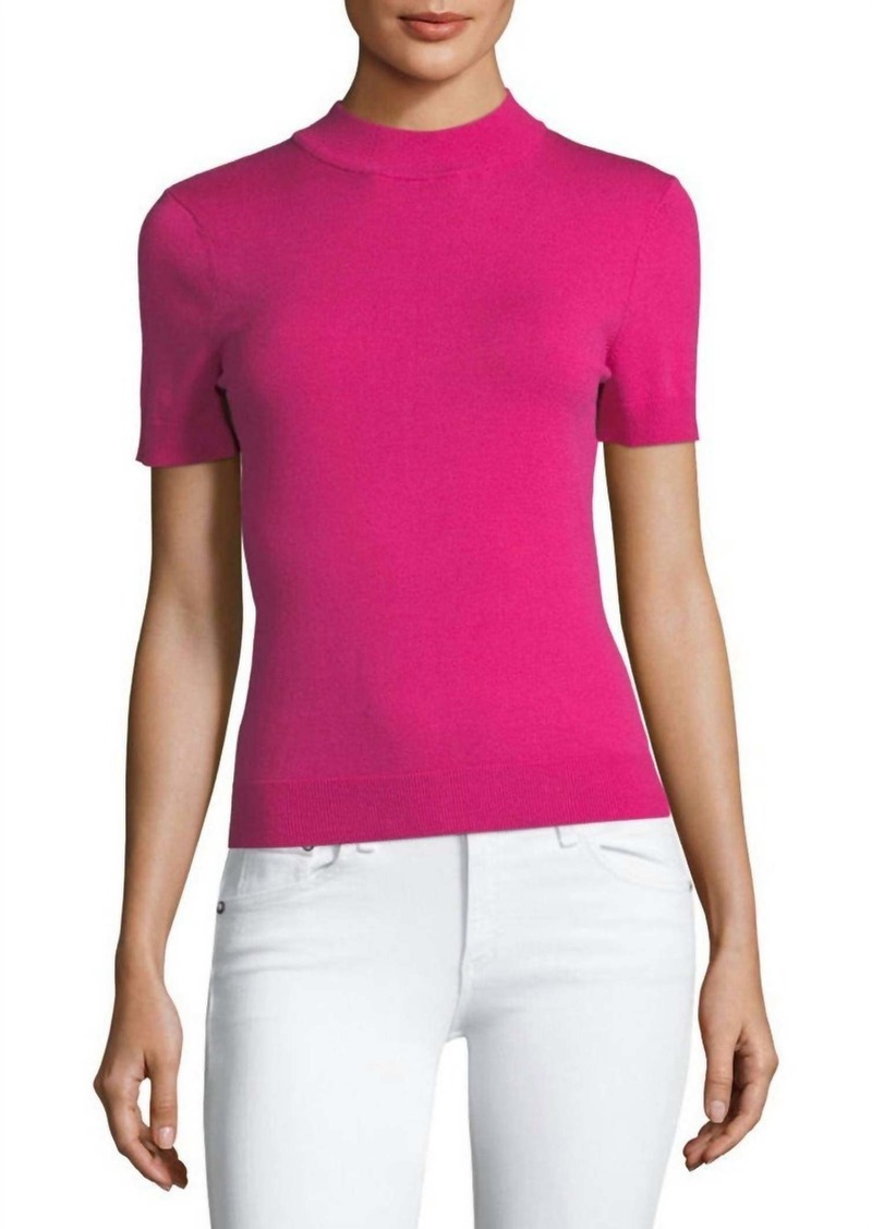 Milly Women Mock Neck Top In Raspberry