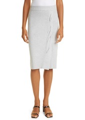 Milly Cable Twist Skirt in Heather Grey at Nordstrom