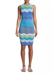 Milly Zig-Zag Knit Minidress