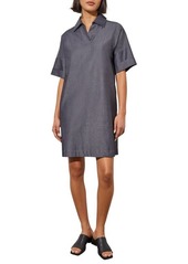 Ming Wang Chambray A-Line Shirtdress