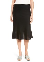 Ming Wang Knit Flared Skirt in Black at Nordstrom