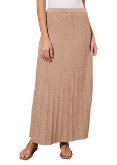 Ming Wang Pleated Pull-On Skirt