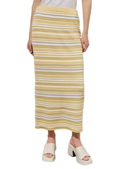 Ming Wang Stripe Knit Maxi Skirt